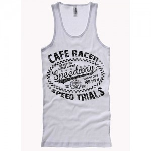 Dragstrip Clothing Speed Trials White Wife Beater